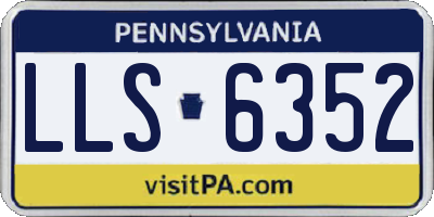 PA license plate LLS6352