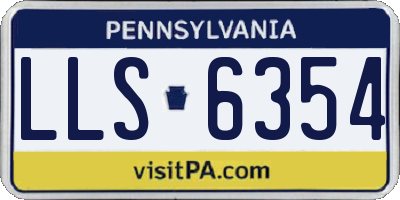 PA license plate LLS6354