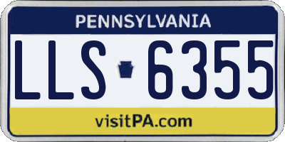 PA license plate LLS6355