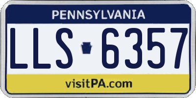 PA license plate LLS6357