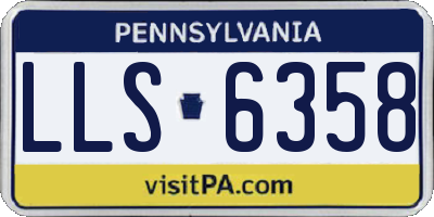 PA license plate LLS6358