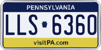 PA license plate LLS6360