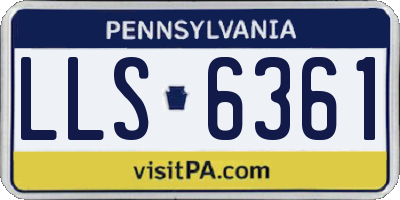 PA license plate LLS6361