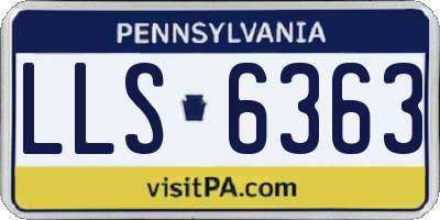 PA license plate LLS6363