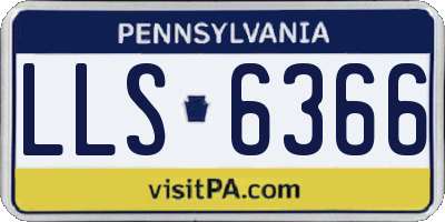 PA license plate LLS6366