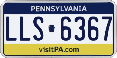 PA license plate LLS6367