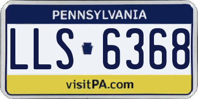 PA license plate LLS6368
