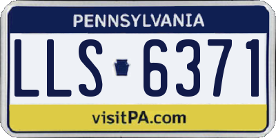 PA license plate LLS6371