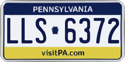 PA license plate LLS6372