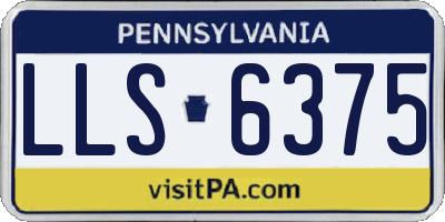 PA license plate LLS6375
