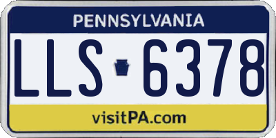 PA license plate LLS6378