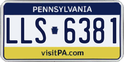 PA license plate LLS6381