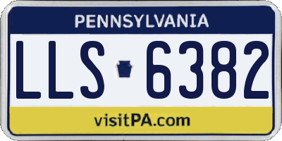 PA license plate LLS6382