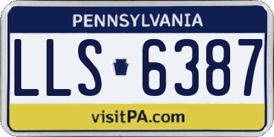 PA license plate LLS6387