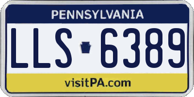 PA license plate LLS6389