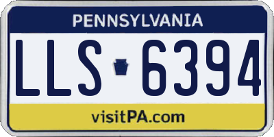 PA license plate LLS6394