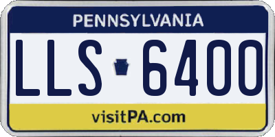 PA license plate LLS6400