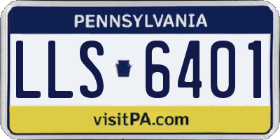PA license plate LLS6401