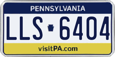 PA license plate LLS6404
