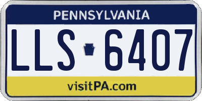 PA license plate LLS6407