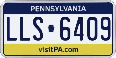 PA license plate LLS6409