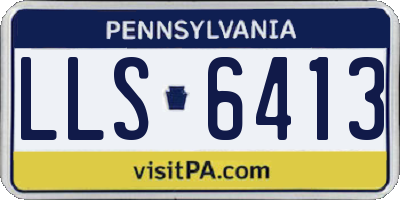 PA license plate LLS6413