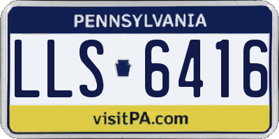 PA license plate LLS6416