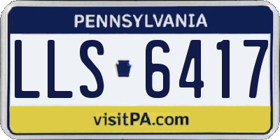 PA license plate LLS6417