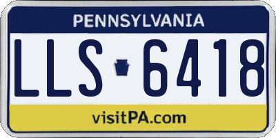 PA license plate LLS6418
