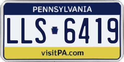 PA license plate LLS6419