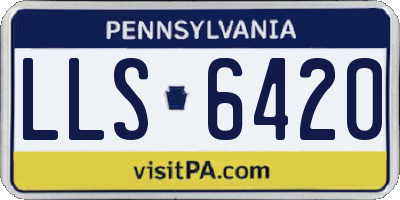 PA license plate LLS6420