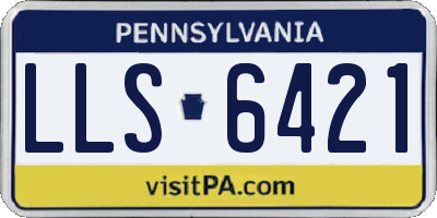 PA license plate LLS6421