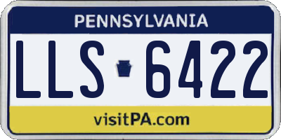 PA license plate LLS6422