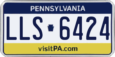PA license plate LLS6424
