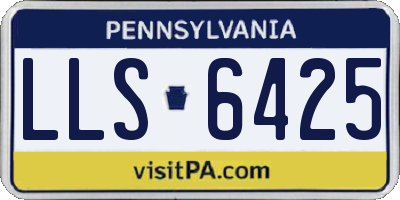 PA license plate LLS6425