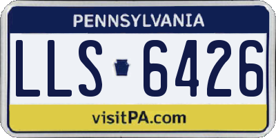 PA license plate LLS6426