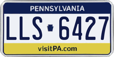 PA license plate LLS6427