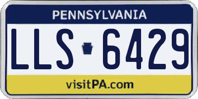 PA license plate LLS6429