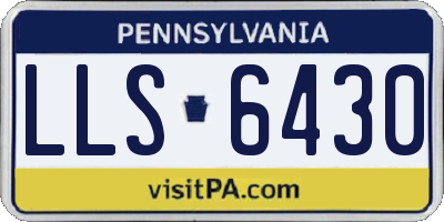 PA license plate LLS6430