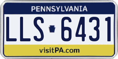 PA license plate LLS6431