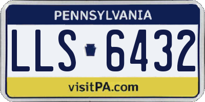 PA license plate LLS6432