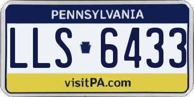 PA license plate LLS6433