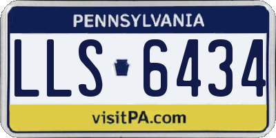 PA license plate LLS6434