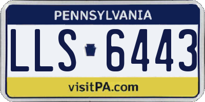 PA license plate LLS6443