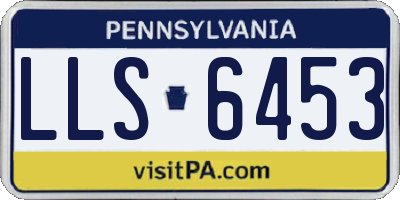 PA license plate LLS6453
