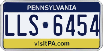 PA license plate LLS6454