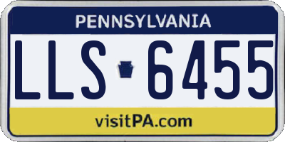 PA license plate LLS6455