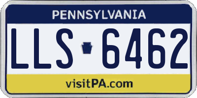 PA license plate LLS6462