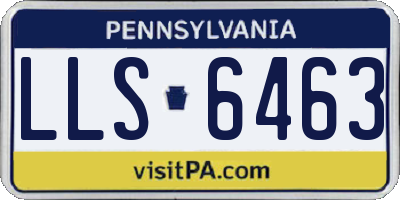 PA license plate LLS6463
