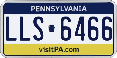 PA license plate LLS6466